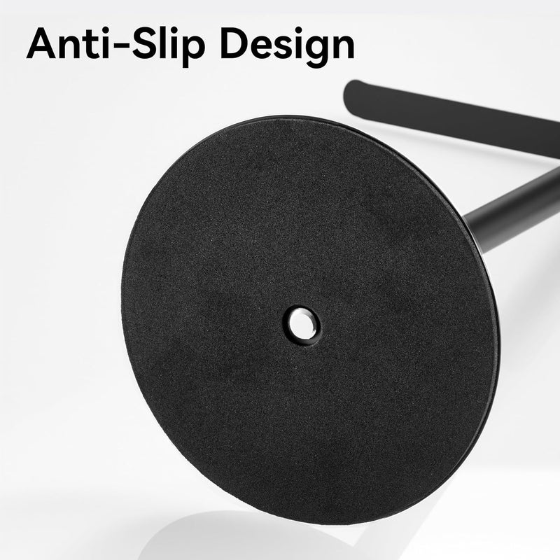 Keepmisc Black Hand Towel Holder Stand – Countertop T-Shaped Stainless Steel Towel Rack with Non-Slip Base for Vanity and Kitchen - Image 4